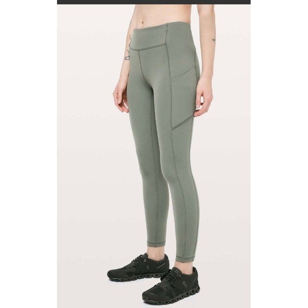 Lululemon Speed Up 7/8 Tight Grey Sage Full-On Luxtreme Leggings W5BR7S Size 8